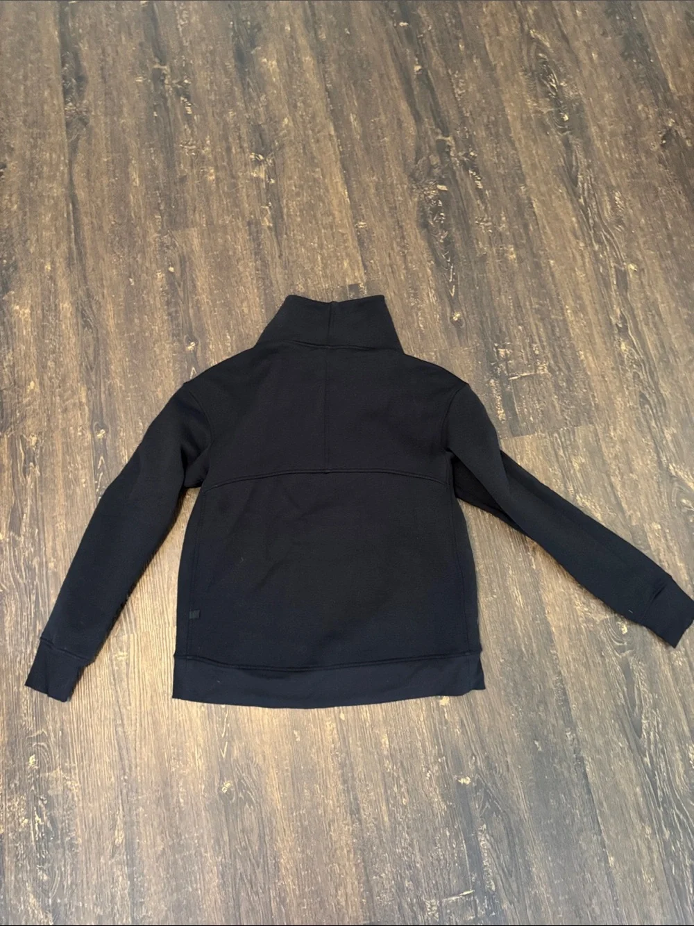 Black Funnel Neck Pullover Sweater